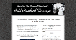 Desktop Screenshot of goldstandarddressage.com