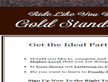 Tablet Screenshot of goldstandarddressage.com